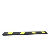 Park and guide barrier | 1.83 m, black with yellow reflectors, | made of recycled material, 8 yellow reflector foils embedded, | 4 holes for screwing on